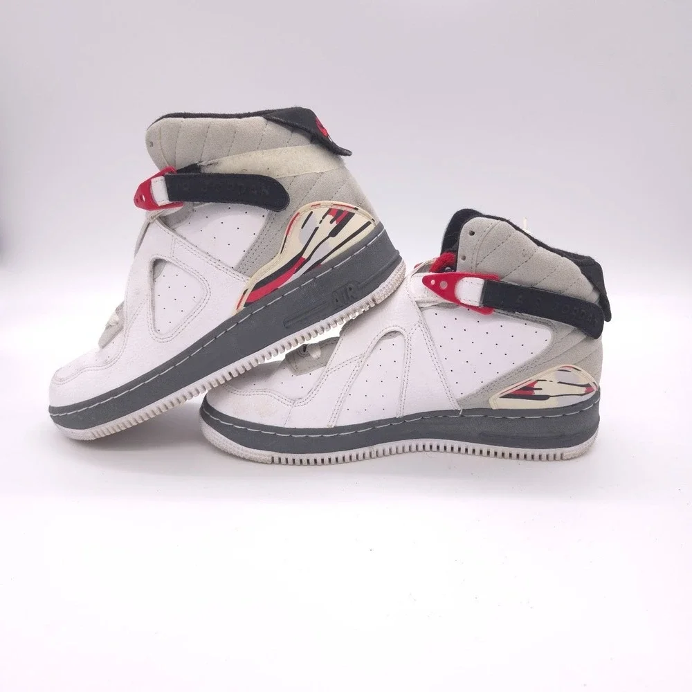 Nike Air Jordan Fusion 8 GS Sneakers Youth 4.5Y Neutral Grey High Top Strap